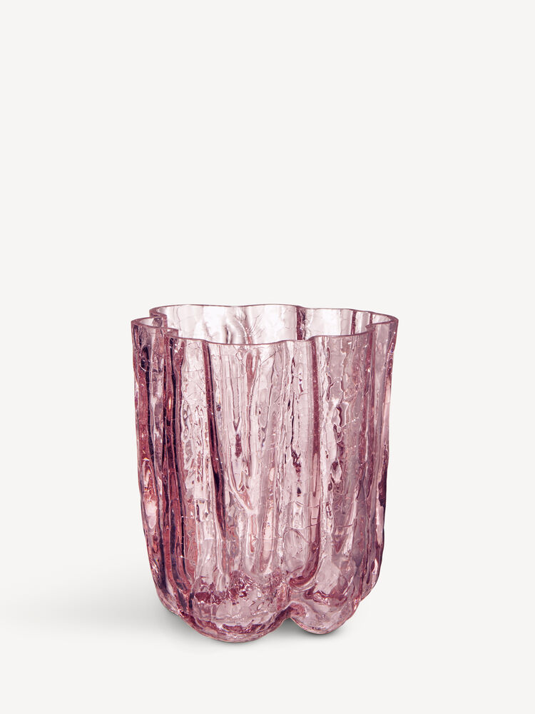 K&B Crackle vase pink 12cm